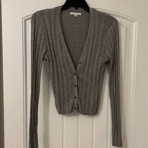 American Eagle gray cropped cardigan